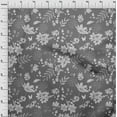 thumbnail image 4 of oneOone Rayon Gray Fabric Floral Sewing Fabric By The Yard Printed Diy Clothing Sewing Supplies 56 Inch Wide, 4 of 4