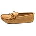 thumbnail image 3 of Minnetonka Men's Leather Laced Softsole Moccasin,Tan,10 M US, 3 of 4