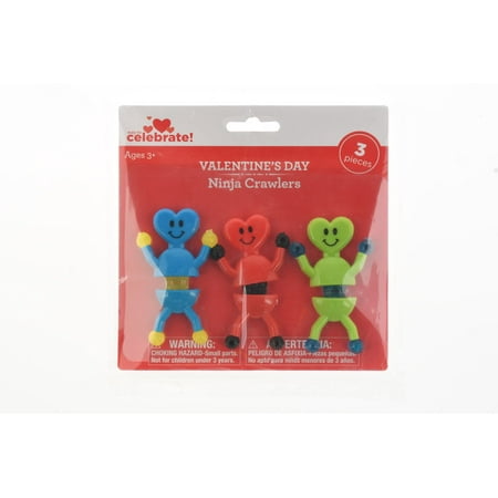 Way To Celebrate Valentine's Day Ninja Crawlers, 3 Count