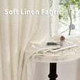 thumbnail image 4 of Natural Linen Curtains Long for Living Room Bedroom Groet Top Light Filtering Privacy Linen Textu Window Semi Sheer Drapes Birch Panels x, 4 of 7