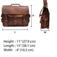 thumbnail image 5 of Men's Shoulder Briefcase Camera Messenger Bag Genuine Leather DSLR Bag, 5 of 5