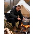 thumbnail image 5 of Wantdo Men's Winter Coat Recycled Padded Winter Jacket Waterproof Puffer Jacket with Detachable Hood Black L, 5 of 11