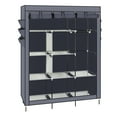 thumbnail image 6 of UBesGoo Portable Closet Storage Organizer Wardrobe Clothes Rack Shelves Gray, 6 of 6