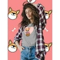thumbnail image 2 of Cute Corgi In A Basket T-Shirt Women -Image by Shutterstock, Female Medium, 2 of 4