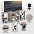 SmileMart Modern TV Stand for 60Inch TV with with 4AC Power Outlet