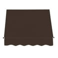 thumbnail image 2 of Awntech 4.38 Ft Santa Fe Fixed Awning Canopy with Twisted Rope Arms (52.5in x 44in x 36in), Brown, 2 of 2