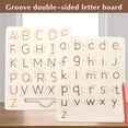 thumbnail image 4 of Wooden Letter Practice Board Double Sided Alphabet Drawing Tool Learning To Write For Kids, 4 of 5