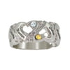 Personalized Family Jewelry Endless Heart Ring available in Sterling Silver, Yellow and White Gold