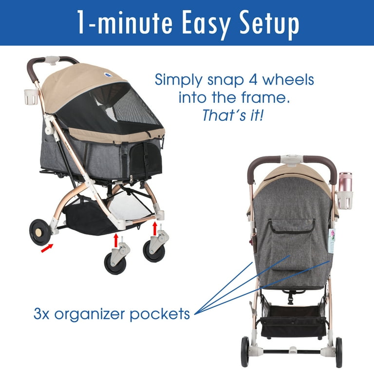 HPZ Pet Rover Pet Rover Heavy Duty Expandable Pet Stroller