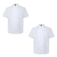 thumbnail image 1 of TOPTIE 2 Pack Veste de Chef à Manches Courtes Unisexe, Blanc Pur, 1 of 6