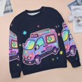 thumbnail image 6 of Fire Engine Car Truck Womens Casual Crewneck Sweatshirt Long Sleeve Tops Cute Pullover Loose Fit, 6 of 7