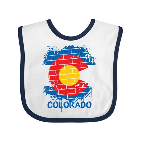 

Inktastic Graffiti Colorado State Flag Boys or Girls Baby Bib