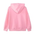 thumbnail image 5 of Big Girls Hoodies Long Sleeve Sweatshirt with Prints Cute Pullover Top for Kids Trendy Fall Outfits Size 9-10T,Pink, 5 of 5