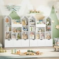 thumbnail image 4 of Hiphuta Kids Toy Storage Organizer with 3 Removable Drawers, Children's Bookcase with Book Rack for Playroom, White, 4 of 6
