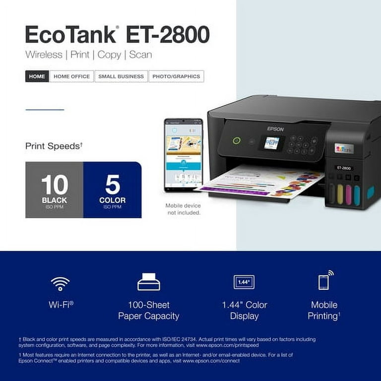 EcoTank ET-2720 All-in-One Supertank Printer - Black