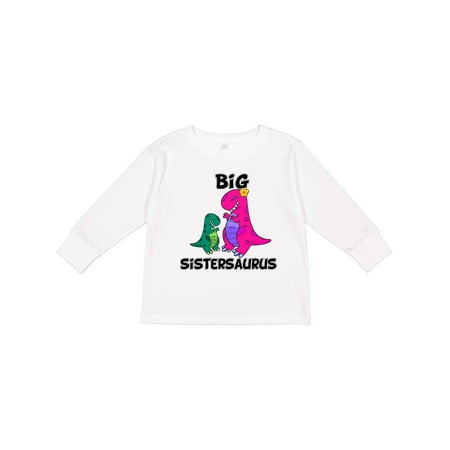 

Inktastic Big Sistersaurus Gift Toddler Toddler Girl Long Sleeve T-Shirt