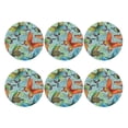 thumbnail image 2 of Balery 6 Pcs Retro Seamless Flying Butterfliesleather Coasters Set, Drink Table Cup Coasters For Living Room Kitchen Coffee Decor, 2 of 9