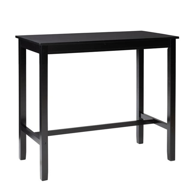 Linon Claridge Table de Pub Hauteur Bar en Bois de 42 Pouces, Fini Noir