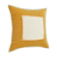 thumbnail image 3 of Ox Bay Stella 20" x 20" Yellow/Cream Bordered Cotton Adult Decorative Throw Pillow, 3 of 10