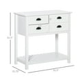 thumbnail image 3 of HOMCOM Coffee Bar Cabinet, Sideboard Buffet Cabinet, Kitchen Cabinet with 4 Drawers and Slatted Bottom Shelf for Kitchen, Living Room, White, 3 of 8