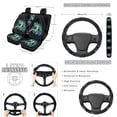 thumbnail image 2 of Yuyamidu Sea Turtle Car Interior Set Car Seat Covers Steering Wheel Seat Belt Covers Trash Can Coasters Rear View Mirror Covers Keychains Lipstick Covers Set of 13, 2 of 5