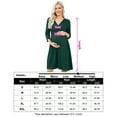 thumbnail image 5 of Women's Casual Ruffle Maternity Dress V Neck Nursing 3/4 Sleeve A Line Party Midi Dress, 5 of 5