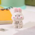thumbnail image 3 of Rabbit Statue Appearance Resin Cute Miniature Bunny Figurine Desktop Ornament Home Decor Miniature Rabbit Sculpture, 3 of 7