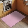 thumbnail image 3 of Pink 2x3 Door Mat Rug, Farmhouse Burlap Solid Pink Color Modern Linen Texture Non-Skid Rubber Backing Large Rectangle Rugs - Living Room Bedroom Home Office, Indoor Floor Mat Carpets Washable Rug, 3 of 9