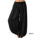 thumbnail image 5 of Qarigey Pantalones deportivos de pierna ancha para mujer, pantalones de chándal de baile para gimnasio, ropa de playa, pantalones de Prendas para la parte inferior del cuerpo Negro S, 5 of 5