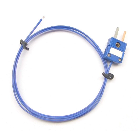 Blue T-Type Thermocouple Awg 24 Wire Sensor Probe With Pfa Insulation 500 °F Or 260 °C - 3 Ft