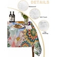 thumbnail image 2 of Bohemian Flowers Table Cloth 60x60 Inch Square, Vintage Colorful Floral Farmhouse Plant Waterproof Tablecloth Washable Table Cover for Party Picnic Dinner Decor, 2 of 9