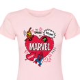 thumbnail image 2 of Marvel The Avengers - Valentines Doodle - Juniors Fitted Graphic T-Shirt, 2 of 4