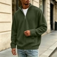 thumbnail image 5 of Men's Oversized Corduroy Half Zip Sweatshirts Mock Neck Long Sleeve Pocket Loose Fit Casual Everyday Fall Winter Tops, 5 of 8