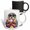 Multicolor, variant on 3drose, Cute Funny Sea Otter Eating Ice Cream Cone Abstract Art, 11oz Two-tone Yellow Mug