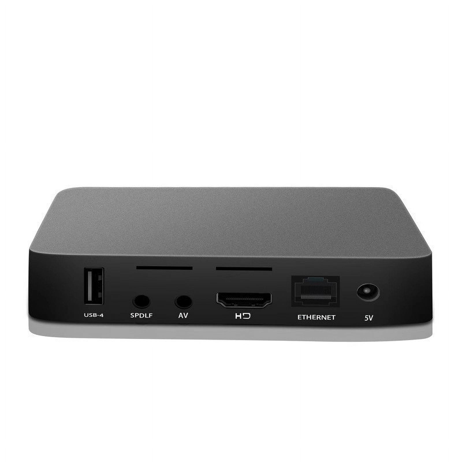 4GB+32GB Android TV Box, 4K HD TV Box with Infrared Remote Control (4GB+32GB,US PLUG)
