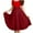 Red, variant on JNGSA Women Skirts, Womens Plus Size Skirt High Waisted Stretchy Pleated Midi Swing Skirt with Pocket