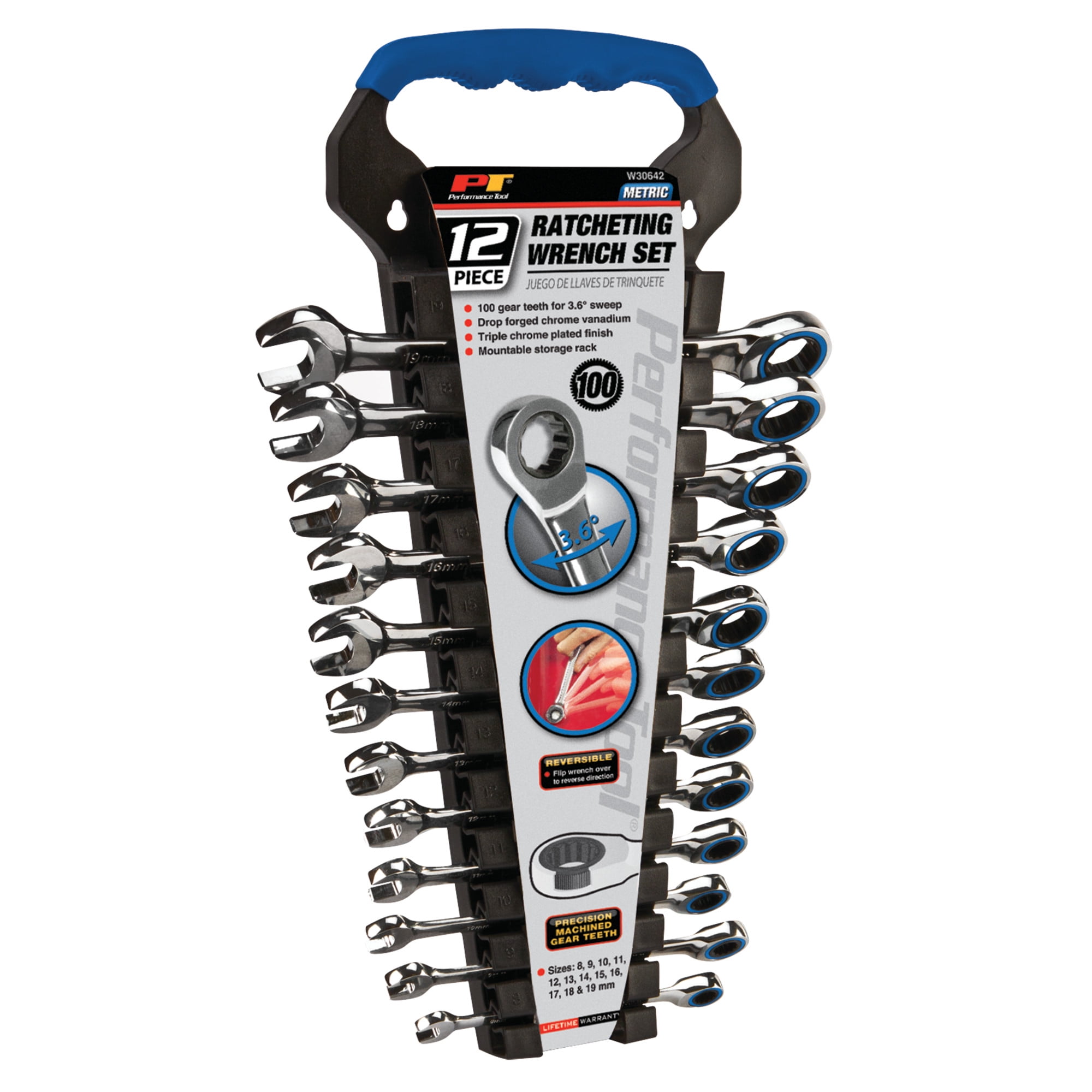 12 Piece Met Ratcheting Wrench Set