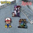 thumbnail image 3 of Juego de alfileres esmaltados de Pokémon para mujer, broche de Metal de dibujos animados de Pikachu Charmander, accesorios de mochila bonitos, regalo de joyería, 1 Juego, 3 of 5