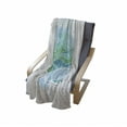 thumbnail image 3 of Nature Art Soft Flannel Fleece Throw Blanket, Save Water Message Awareness Lakes Waves Environmental Slogan, Cozy Plush for Indoor and Outdoor Use, 50" x 60", Sea Green and Azure Blue, by Ambesonne, 3 of 5