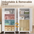 thumbnail image 6 of Metal Pantry Cabinet, 61''  White Kitchen Pantry Storage Cabinet with Doors and Adjustable Shelves, Utility Room, Homes, Offices, Garage-, Assembly Required, 6 of 10