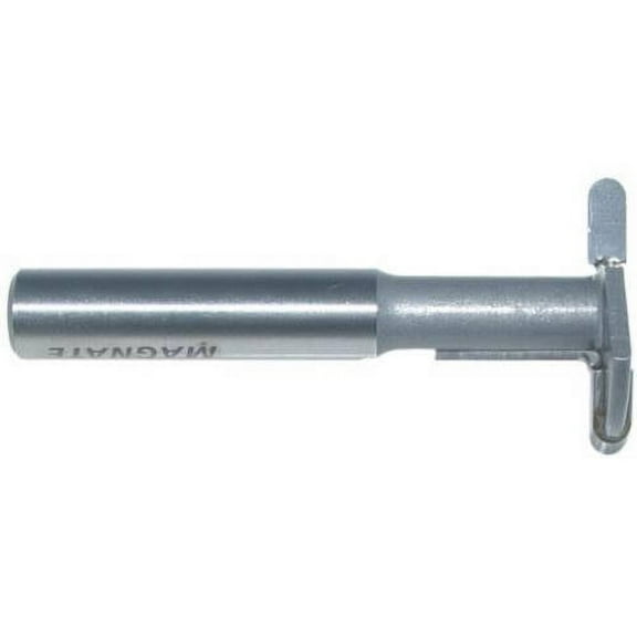 Magnate 6062 Slot Cutter For Demountable Hinge Router Bit — 5/64" Radius; 1-1/8" Large Diameter; 3/8" Small Diameter; 21/32" Cutting Height; 3/8" Shank Diameter; 1-1/2" Shank Length