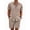 Dark Khaki, variant on RICHCOIN Mens 2 Piece Outfit Summer Beach Short Sleeve Button Down Shirts and Shorts Vacation Sets for Men