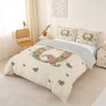thumbnail image 2 of Catabedysis Personalized Letter Gifts Duvet Cover Queen,Cute Bowknot Alphabet Q Queen Bedding For Girls,Light Gray Reversible,3-Piece,1 Duvet Cover and 2 Pillowcases, 2 of 6
