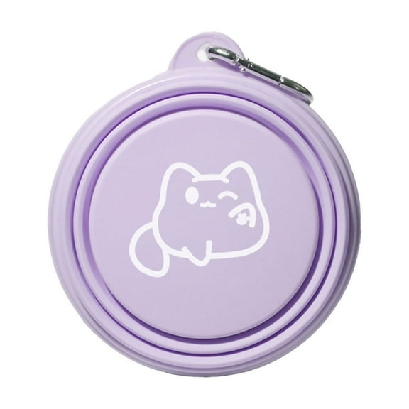 Yonrjhukm Portable Pet Outdoor Folding Bowl, Silicone Feeding Bowl for Dogs and Cats, Travel Water and Food Bowl, Compact and Easy to Clean, Ideal for Outdoor Use