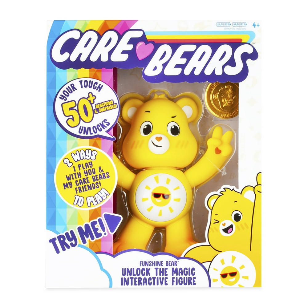 NEW Care Bears 5" Interactive Figure Funshine Bear Your Touch