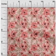thumbnail image 2 of oneOone Polyester Spandex Dark Peach Fabric Floral Sewing Craft Projects Fabric Prints By Yard 56 Inch Wide, 2 of 4
