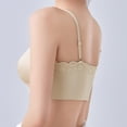 thumbnail image 7 of Koadzawe Women's Lace Trim Bralette, Wireless Soft Cup Bra with Adjustable Spaghetti Straps, V Neck Seamless Comfort Bralette for Everyday Wear, Sleep, Lounge and Layering Khaki 3XL, 7 of 7
