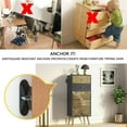 thumbnail image 6 of Koadzawe Furniture Anchors (1 Pack) Larger Size Enhanced Furniture Straps for Baby Proofing Securing 400Lbs Prevent Falling Anti Tip Earthquake Straps for Toddlers Kids Children Pets Safety Black, 6 of 6