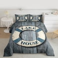 thumbnail image 2 of Homewish Vintage Swim Ring Full Size Comforter Sets 3-Piece for Teens Boys Girls,Lake House Bedding Comforter Set,Lodge Cabin Lightweight Bedding Sets,Luxury Bedroom Decor,Reversible, 2 of 8