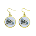 thumbnail image 1 of Zapatos de lona cocotero ilustración Ear Dangle Golden Drop Earring Jewelry Mujer Unbranded M, 1 of 3